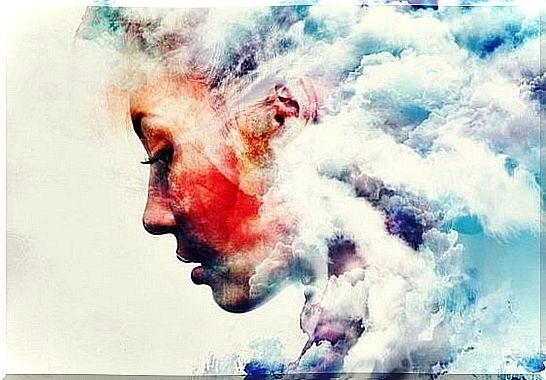 girl surrounded by clouds representing beliefs that limit personal growth