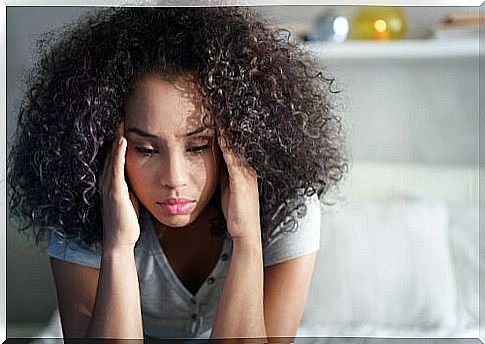 Woman managing her stress to resolve conflict 