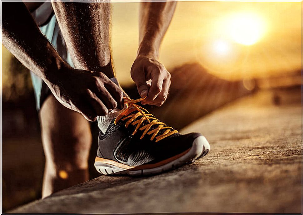 Man doing sports to take care of his kinesthetic body intelligence