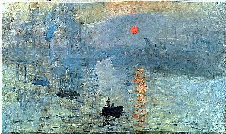 Monet's painting the rising sun