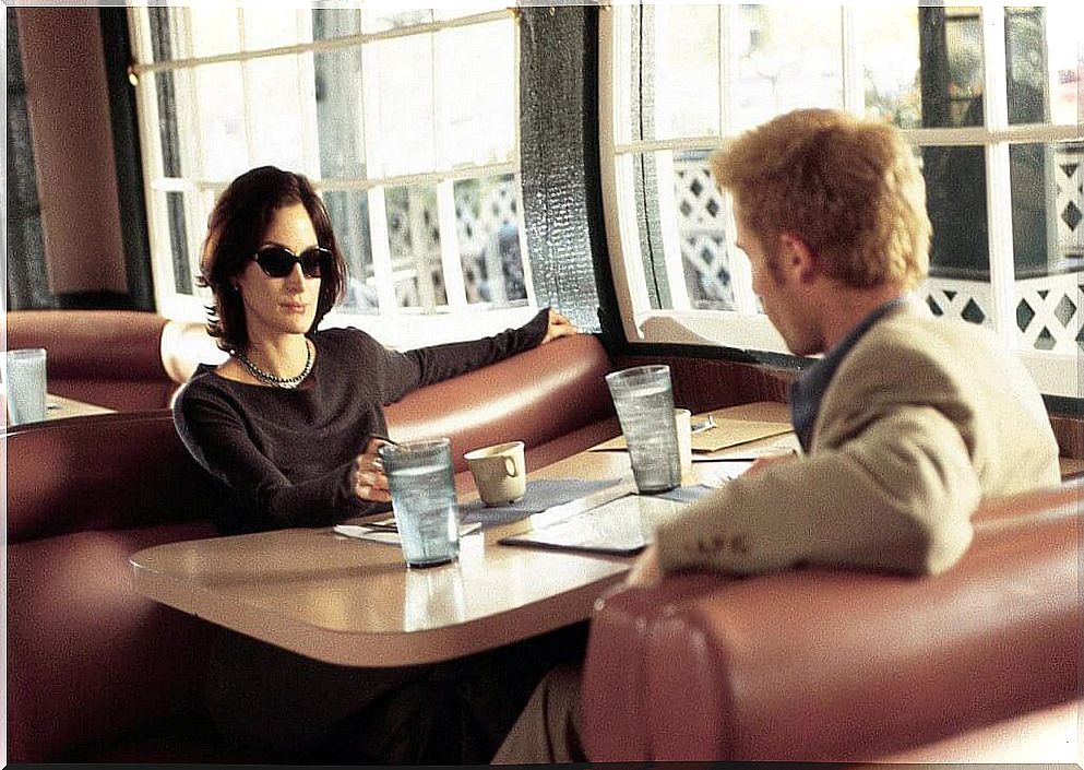 Man and woman in a coffee shop