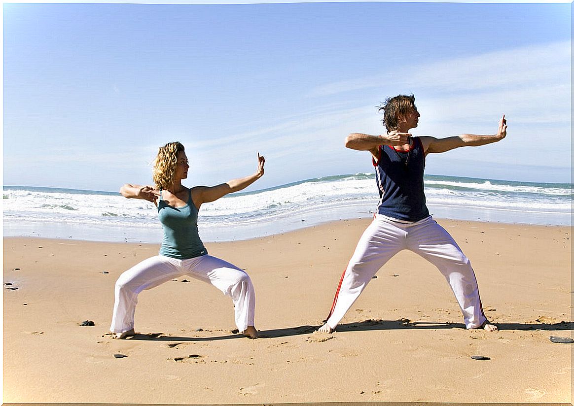 Couple practicing Chi Kung