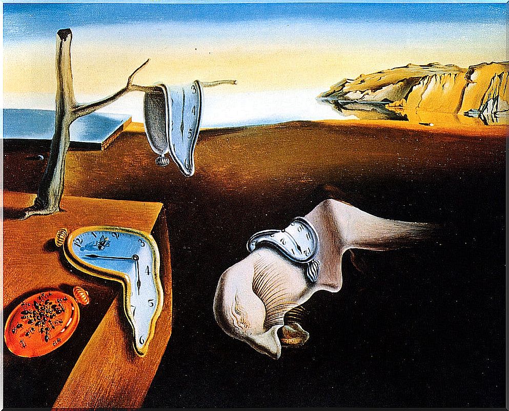 The passage of time, the work of Salvador Dalí