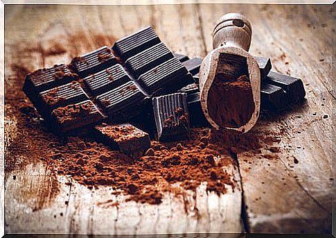 Chocolate rich in tryptophan and serotonin