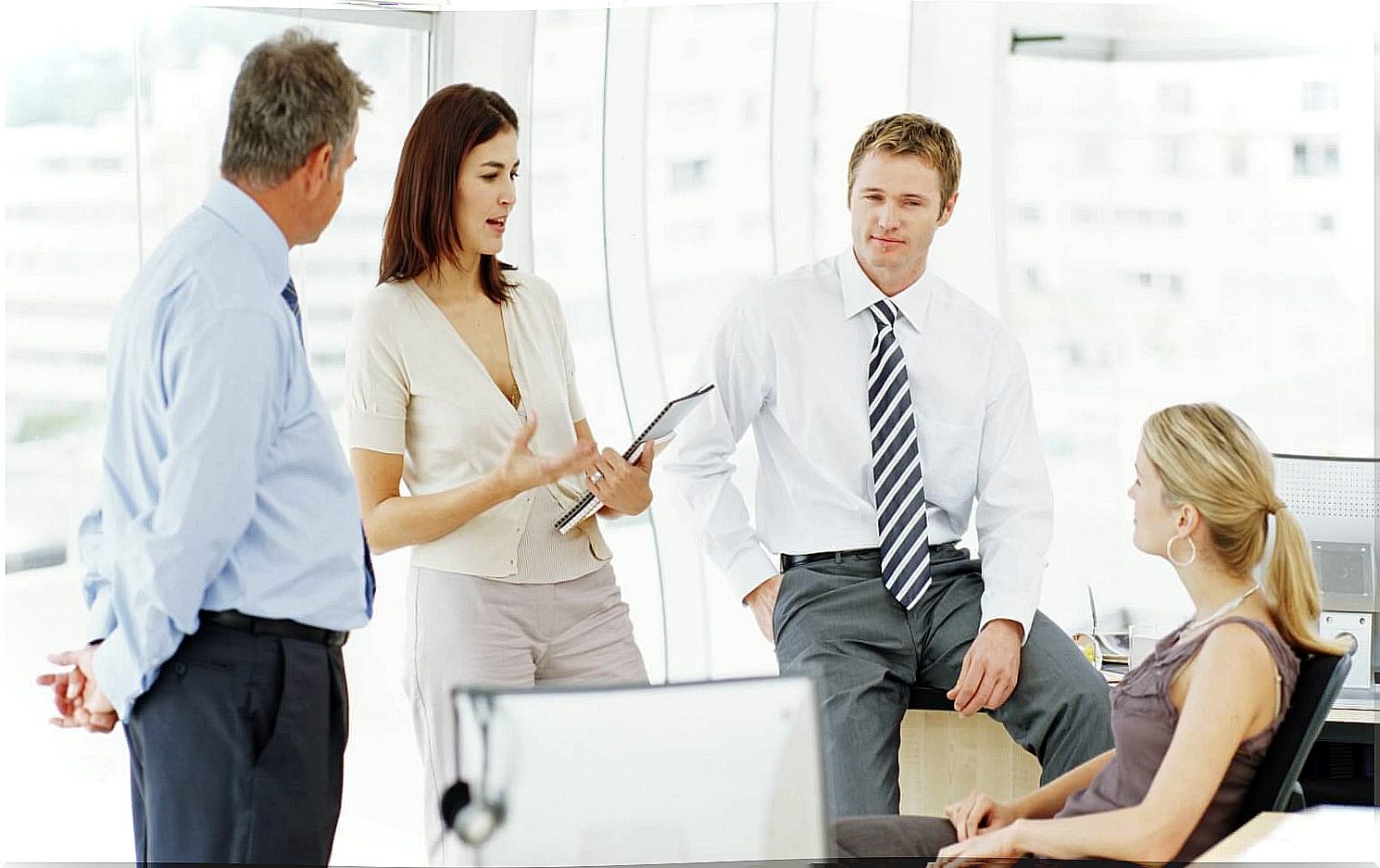 work meeting where they learn to take care of their tone of voice